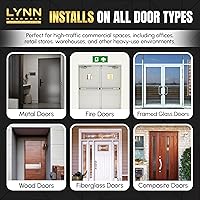 Vista 2 de LYNN HARDWARE Cierrapuertas automático resistente (negro) - Grado comercial, elección de los contratistas, velocidad y fuerza ajustables