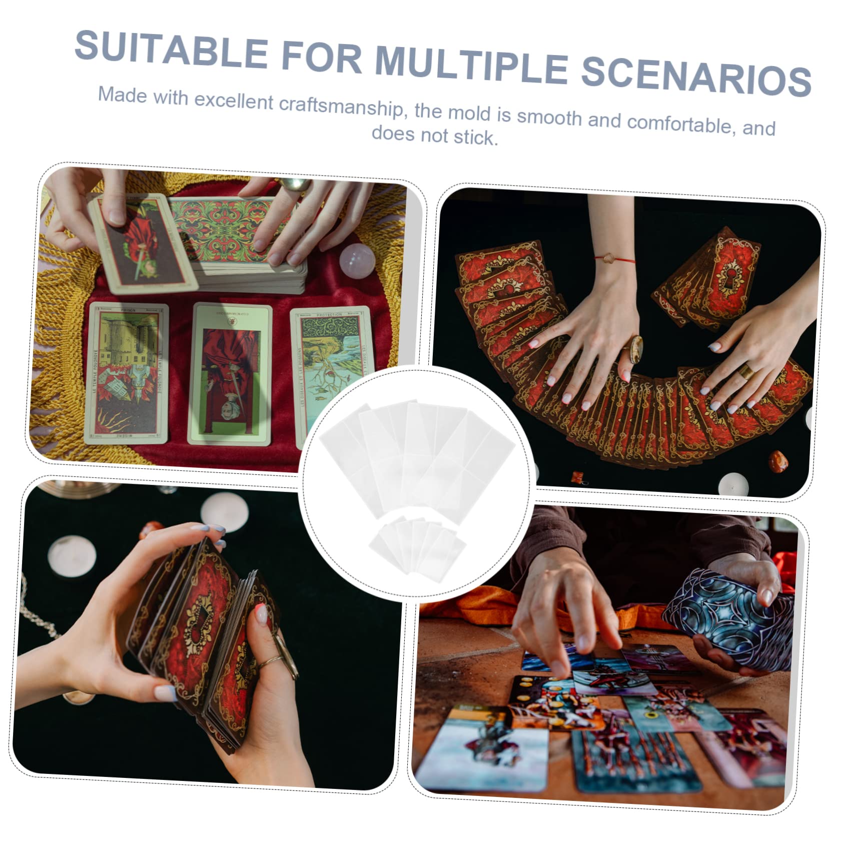 Moule à Cartes de Tarot en Silicone Blanc, 1 Set pour Loisirs Créatifs
