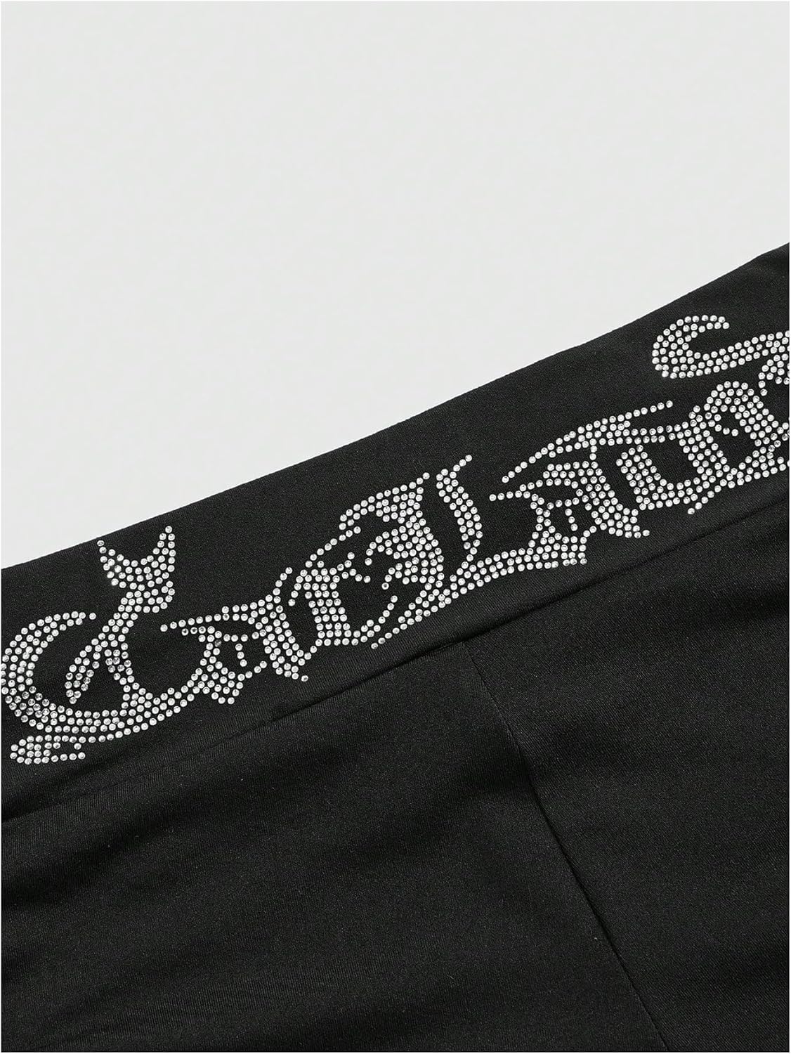 Floerns Women's Y2k Rhinestone Low Waist Shorts Sparkly Ruched Going Out Micro Shorts - Image 4