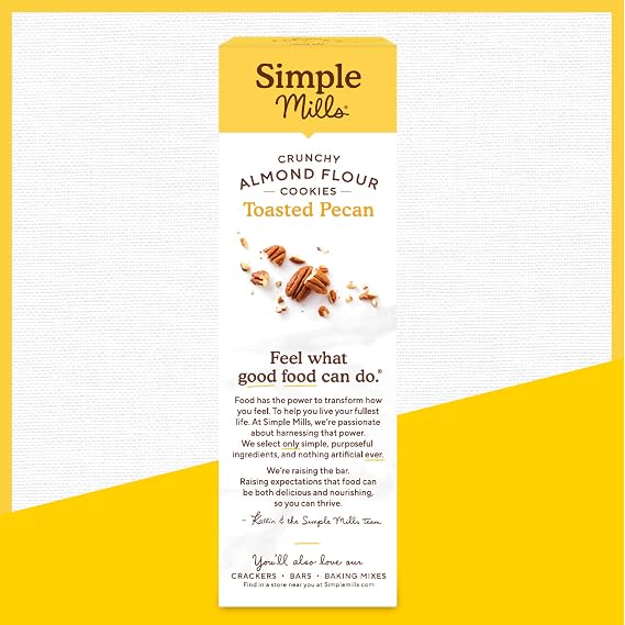Simple Mills, Cookies Variety Pack, Chocolate Chip, Double Chocolate Chip, Toasted Pecan Variety Pack, 3 Count (Packaging May Vary)