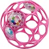 Bright Starts Oball Easy-Grasp Rattle BPA-Free Infant Toy in Pink, Age Newborn and up, 4 Inches