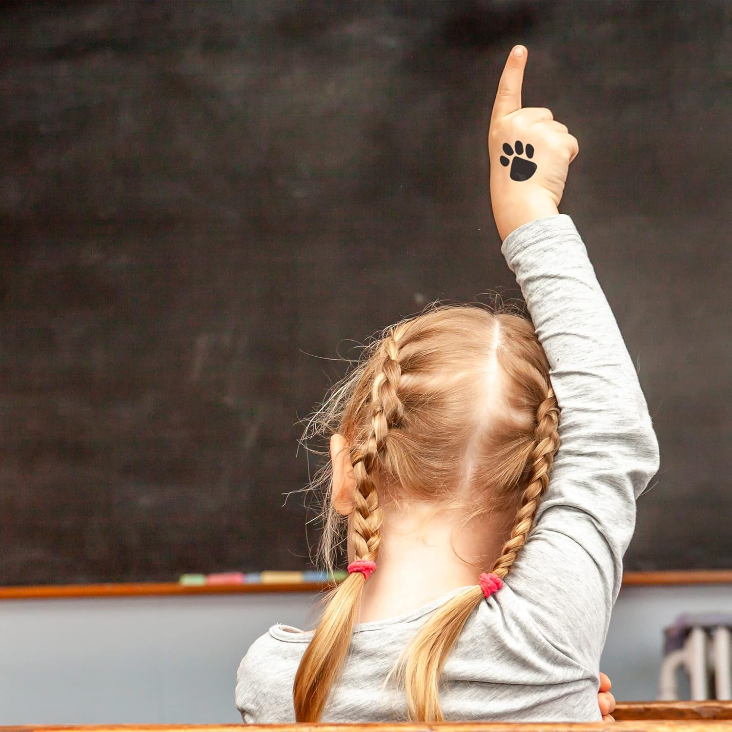 Paw Print Temporary Tattoos / 20 Double Paw Prints/Great for School & Team Spirit/Skin Safe/Removable (Black) - Image 6