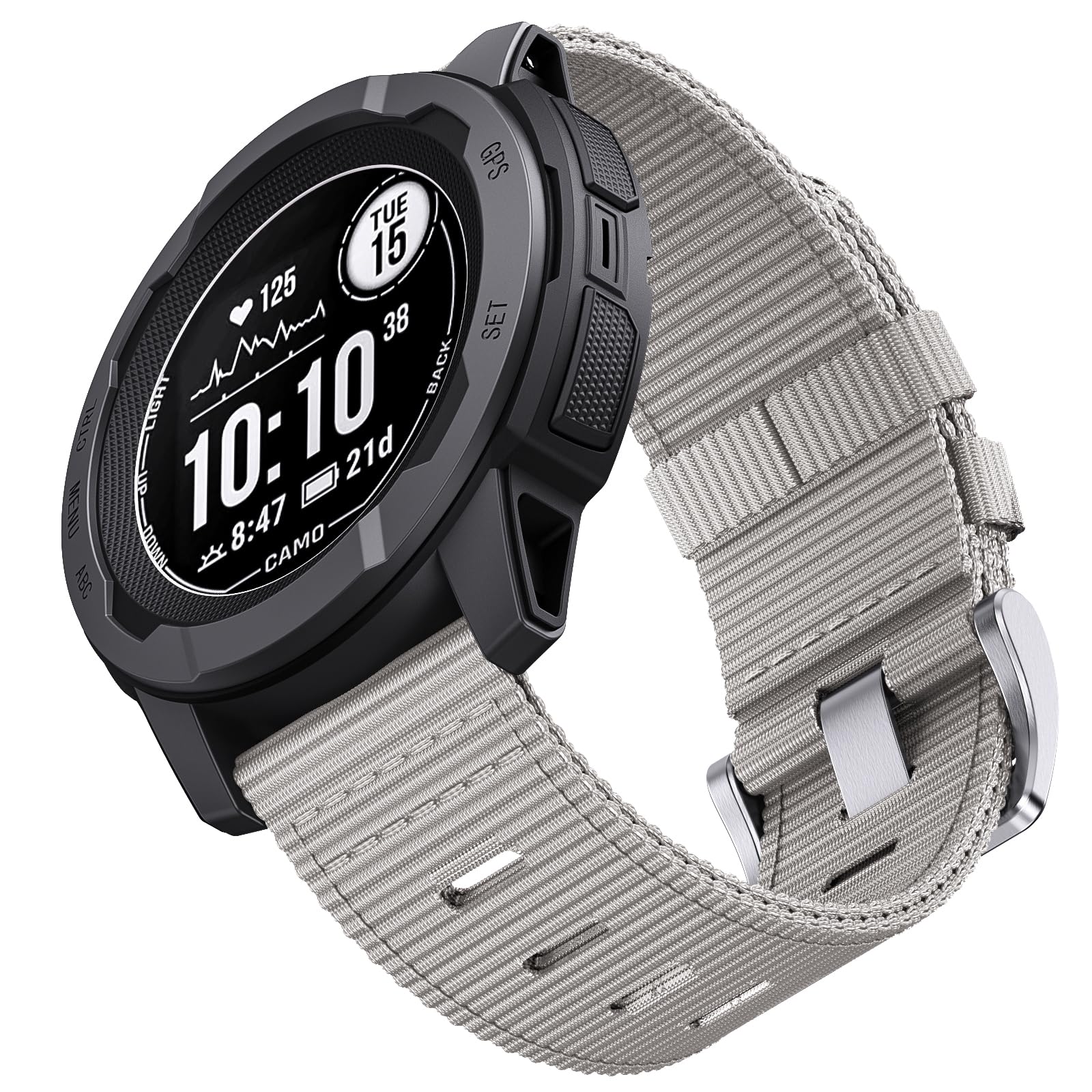 EKINGEEK für Garmin Instinct 2S Standard / 2S Solar/instinct E Rugged Nylon 40mm Armband, passend für Garmin Instinct 40mm Armband