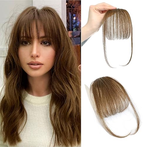 Miniatura 7 de Flequillo de cabello con clip de flequillo, extensiones de cabello humano real, extensiones de cabello con clip, flequillo negro, flequillo con clip