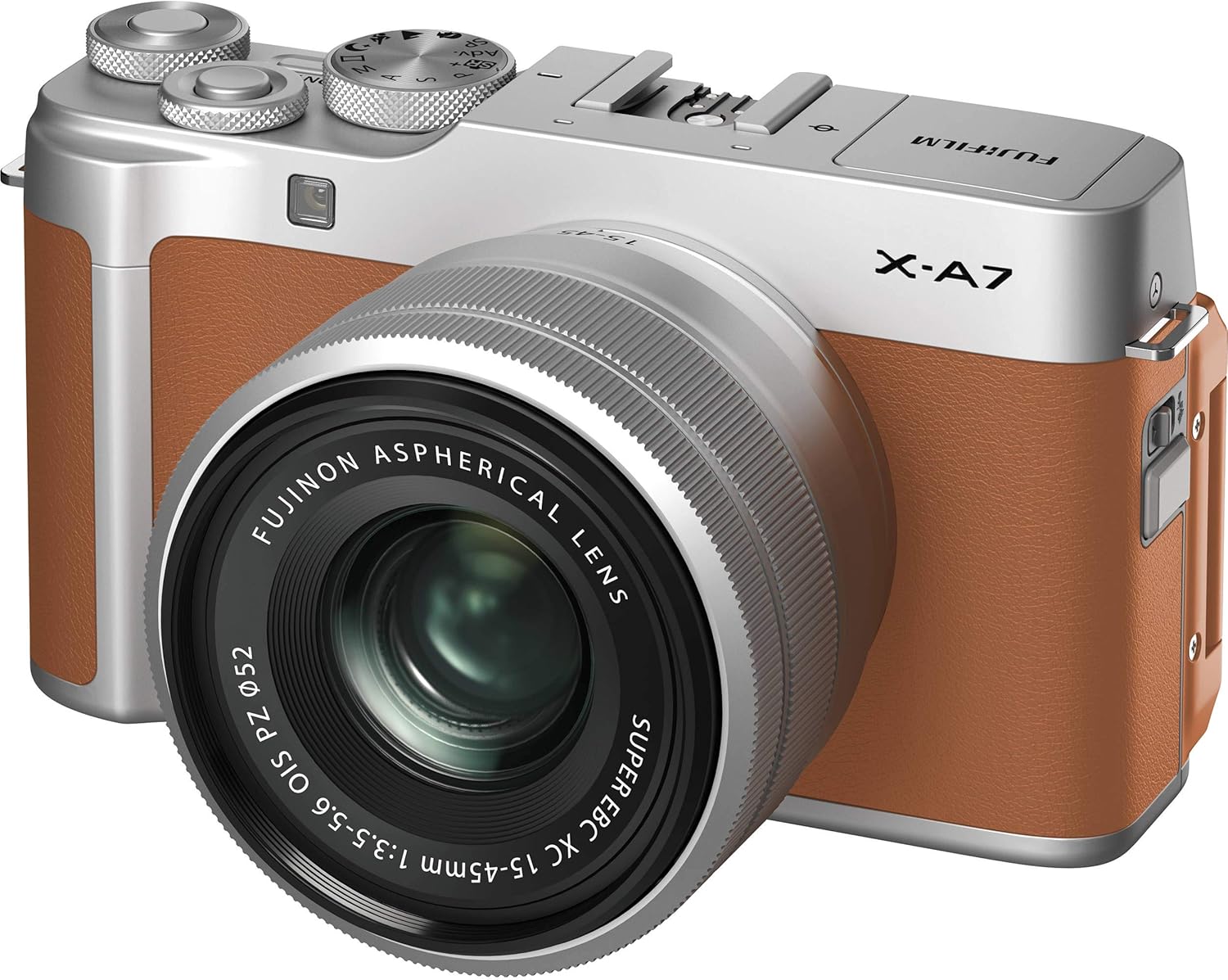 Fujifilm X-A7 Mirrorless Digital Camera w/XC15-45mm F3.5-5.6 OIS PZ Lens, Silver
