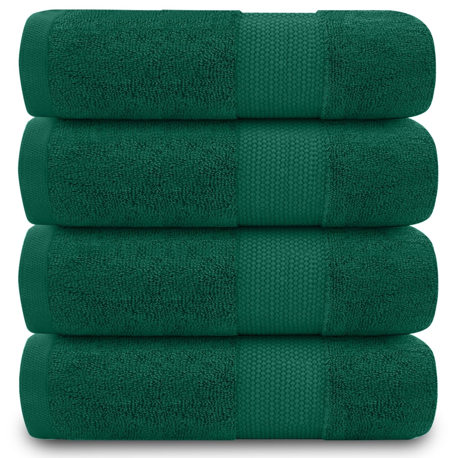 GC GAVENO CAVAILIA Green Hand Towels 4Pack 50 x 85 Cm, Quick Drying & Absorbent Towel Set, 700 GSM Hand Towel, 100% Cotton Hand Towels For Bathroom, Spa Hotel Gym Towels