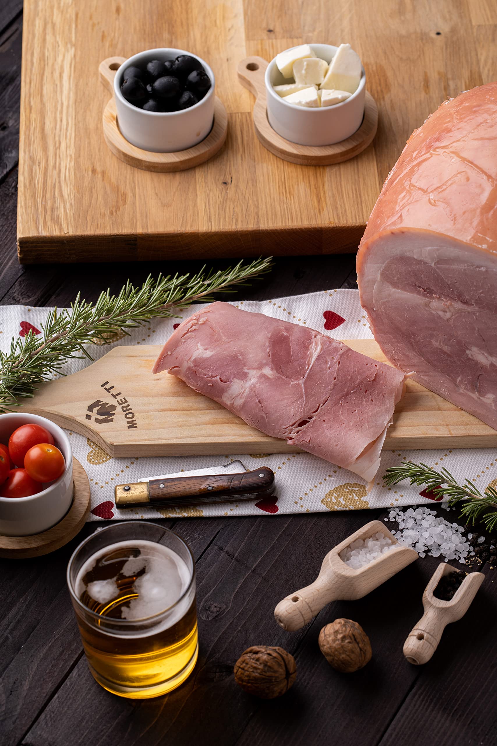 Moretti® Prosciutto Cotto | 4.2 Kg | Alta Qualità | Senza Glutine E Lattosio | Ideale Per Affettatrice Elettrica | Prodotto In Calabria (4,2 Kg)