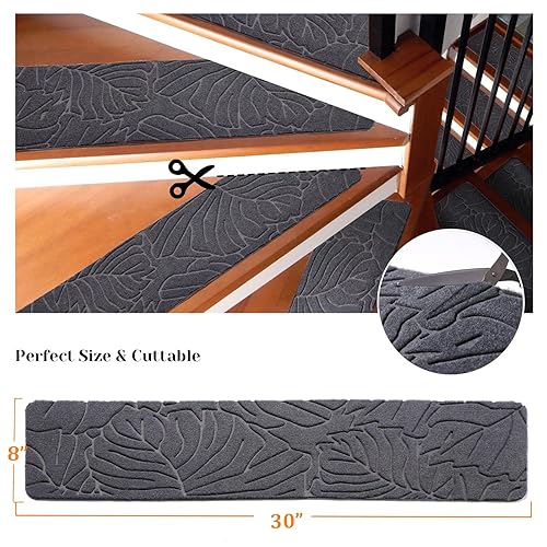 Miniatura 50 de 15 caminos de poliéster antideslizante de 8 x 30 pulgadas, alfombras reutilizables para interiores para ancianos, niños y mascotas, color marrón