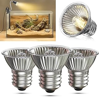 HeatingLux E27 Reptile Heat Lamp Terrarium 50 W UVA UVB Heat Lamp Turtles AC220-240 V Dimmable Heat Lamp Terrarium for Turtle, Snake, Lizard, Pack of 4 product image