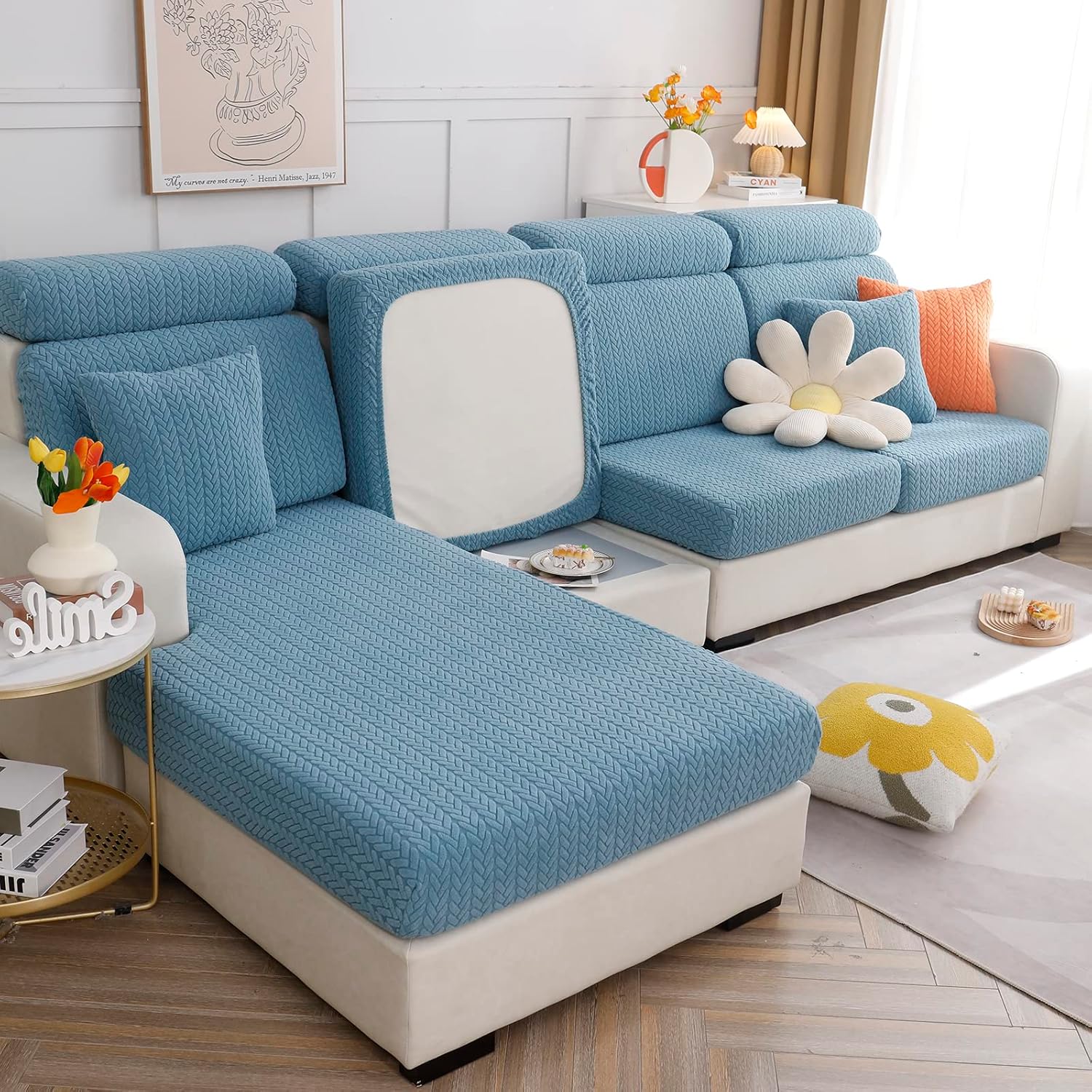 JOVELL Sofa Seat Cushion Covers Universal Stretch Sofa