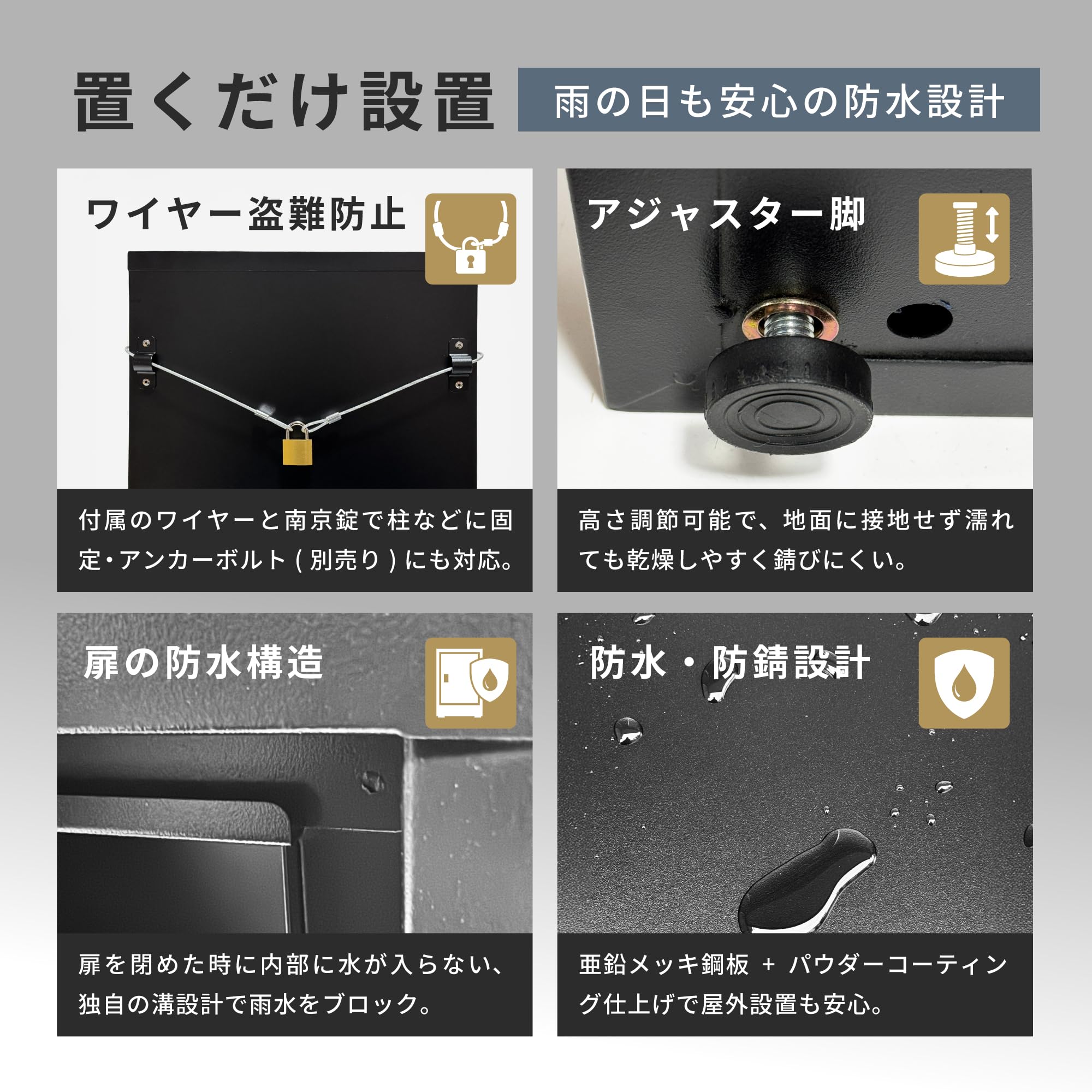Amazon.co.jp: 【2026年新型】宅配ボックス 【ゼロリターンキー/鍵不要 