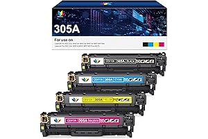 4-Piece HP 305A Toner Cartridge Combo Pack: Exceptional Print Results for LaserJet Printers