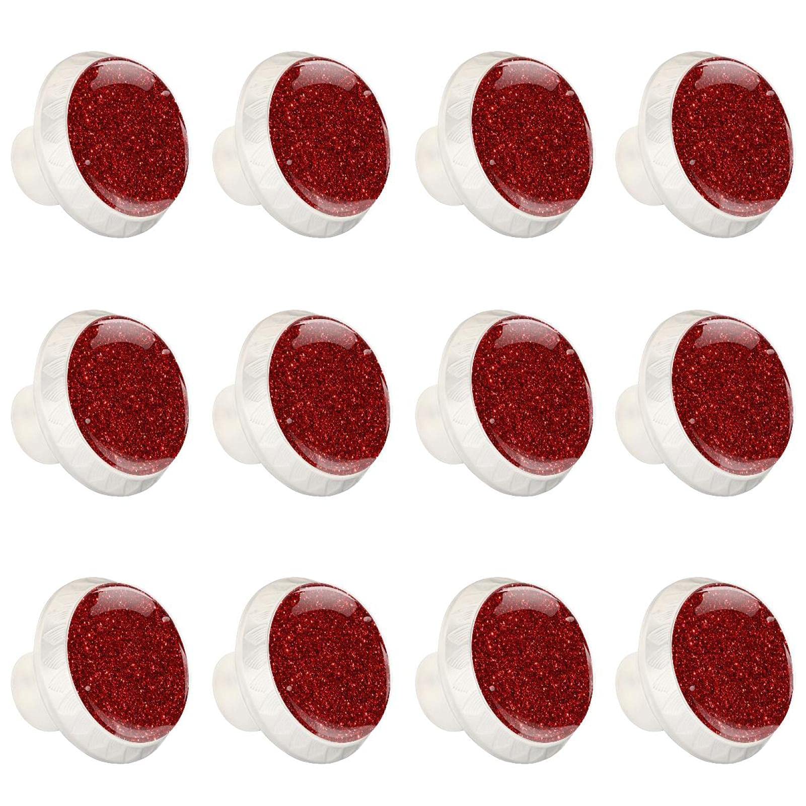 Boutons décoratifs ronds rouges pour armoire et placard chic