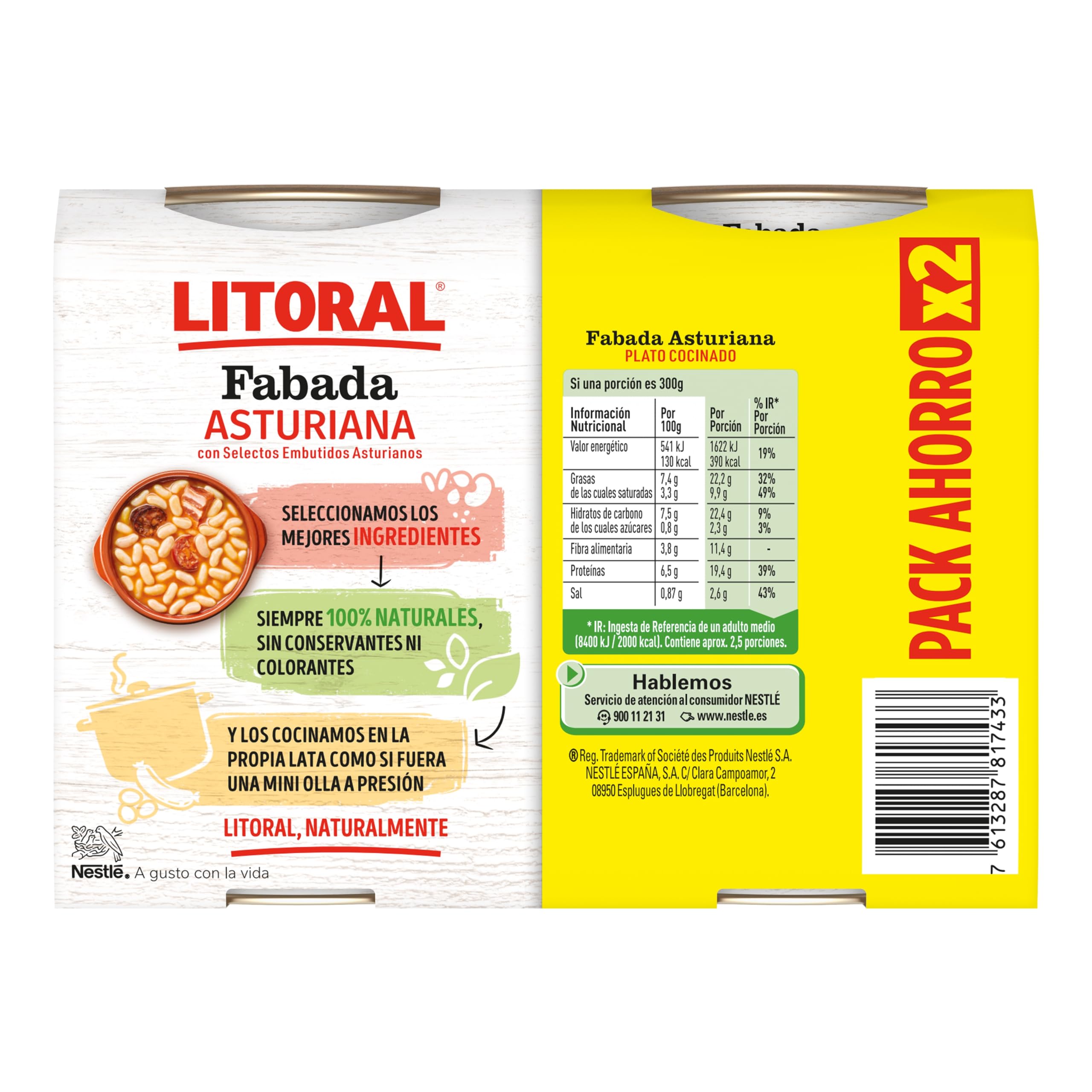 LITORAL Fabada Asturiana duplo 5 unidades (2x420g)