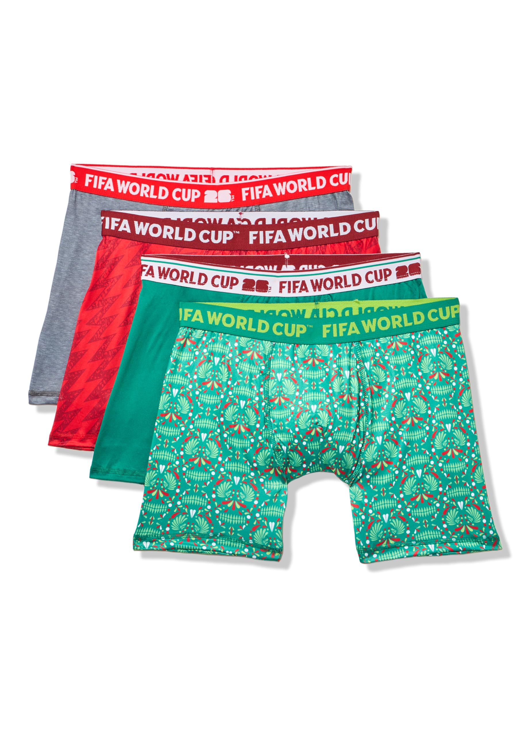 Photo 1 of Amazon Exclusive World Cup 4-Pack Athletic Boxer Briefs for USA, Mexico & Argentina