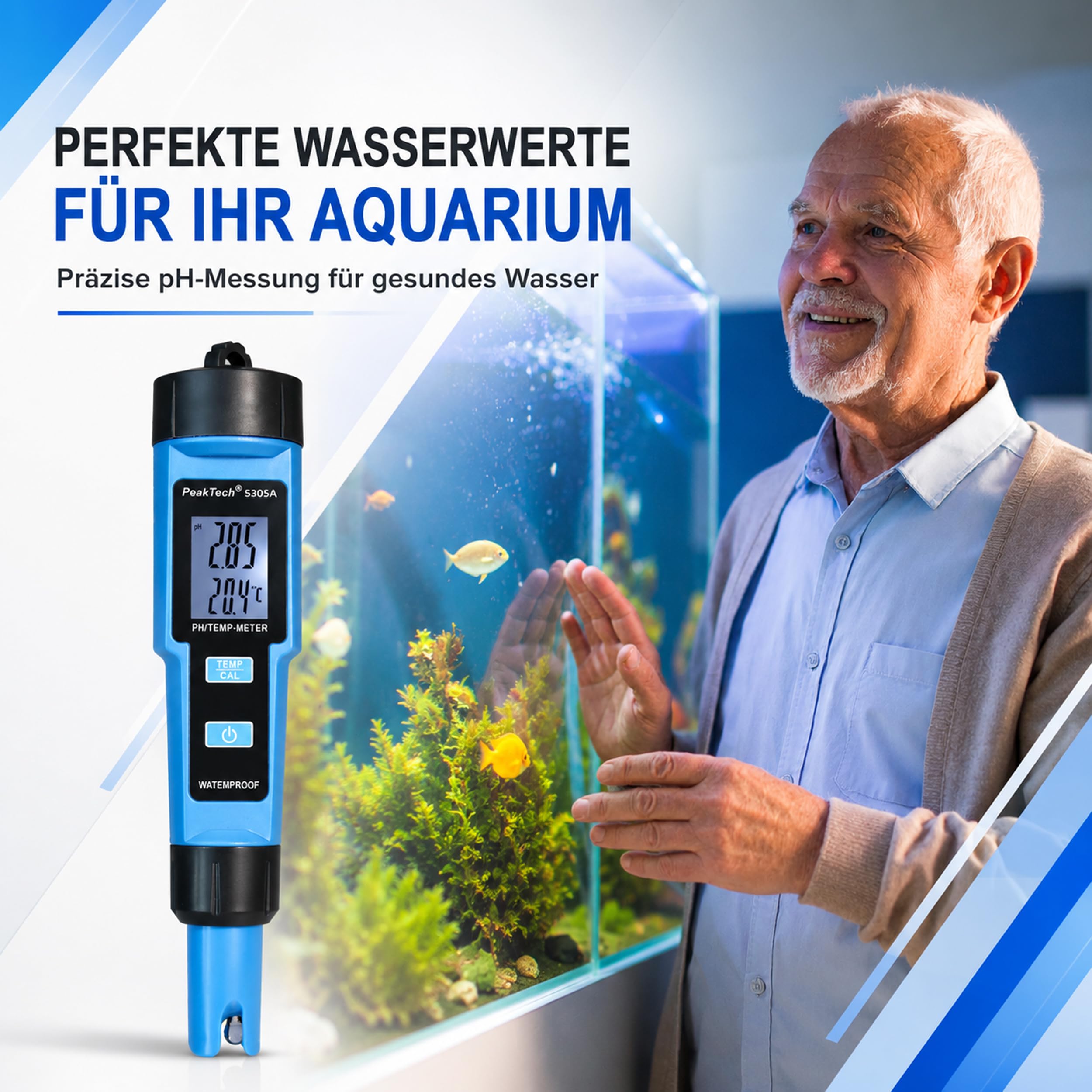 PeakTech P 5307 – 4 in 1 PH-Meter in Stiftform für PH/EC/TDS/TEMP