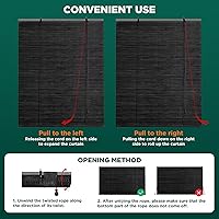 Vista 5 de Persianas de bambú para ventanas interiores, persianas de bambú fáciles de instalar para ventanas de interior, persianas enrollables personalizadas