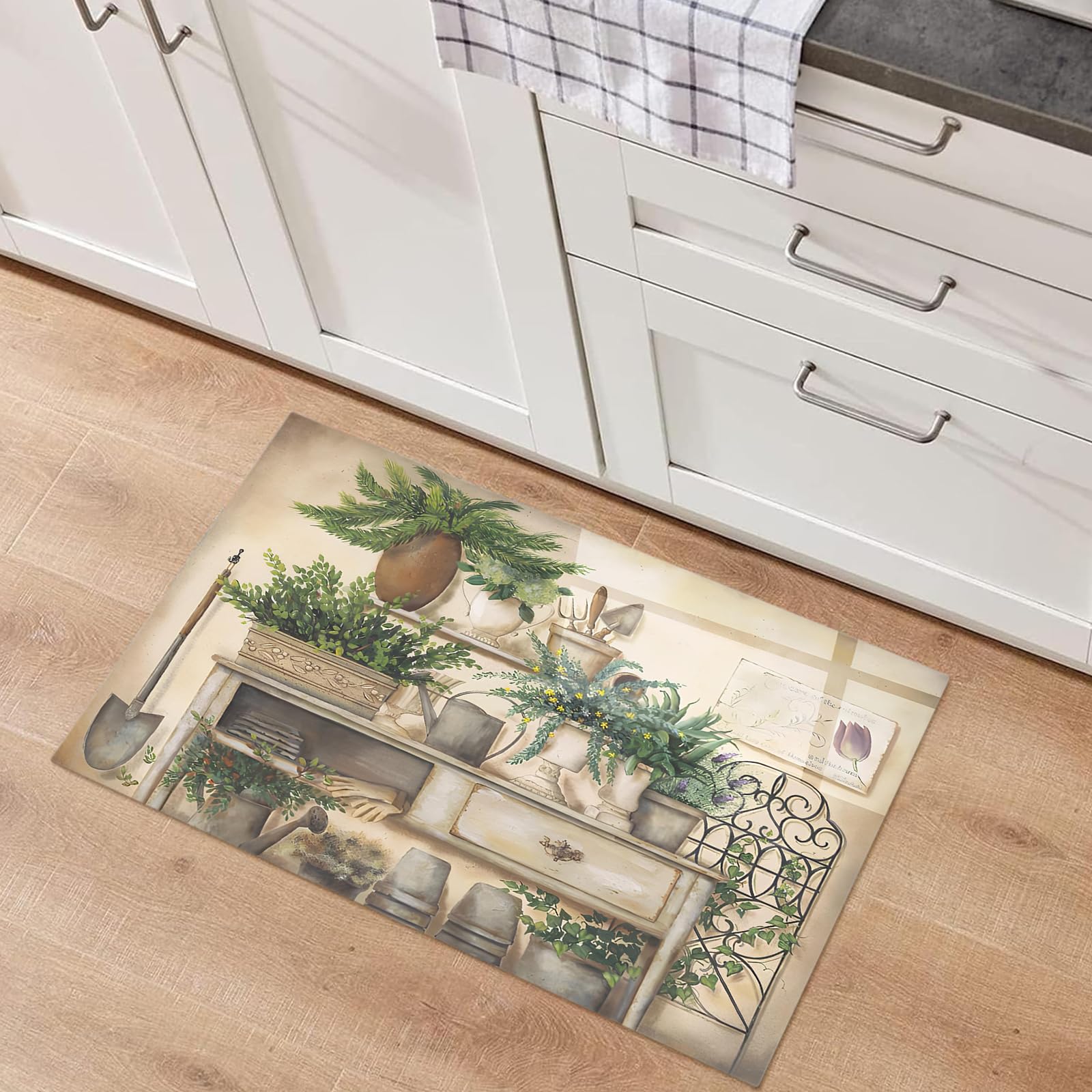 COKHDH Kitchen Mats for Floor, Non-Slip Cushioned Rugs, Waterproof & Anti-Fatigue, Perfect for Kitchen, Sink, Laundry Room 18"x30"