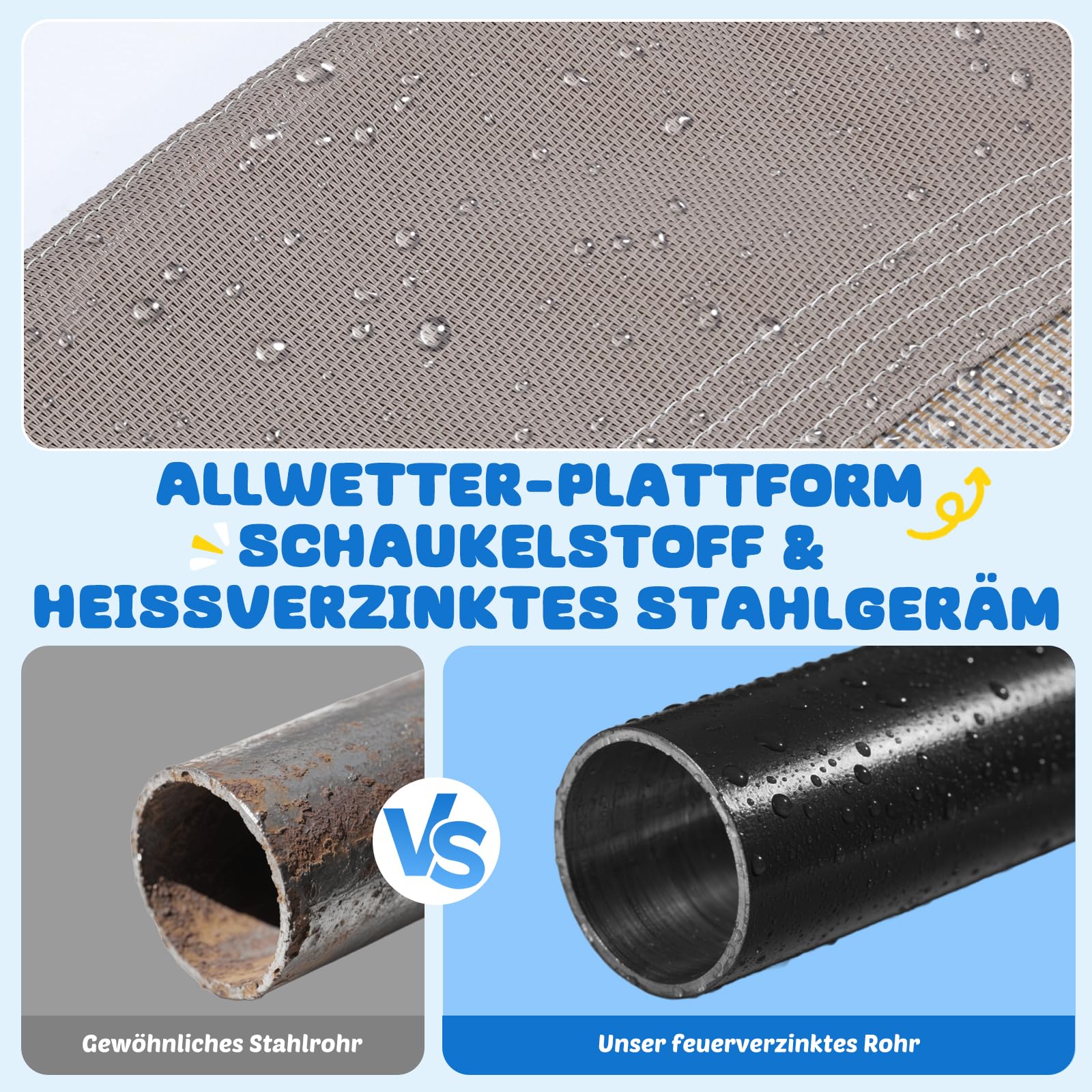 Trekassy 320KG Nestschaukel Set 152cm XXL Hängeschaukel Mit 2 Stücke 3 Meter Schaukel Gurten belastbaren 700KG, wasserdichte Baumschaukel Outdoor & Indoor für Mehr Kinder & Erwachsene Sand