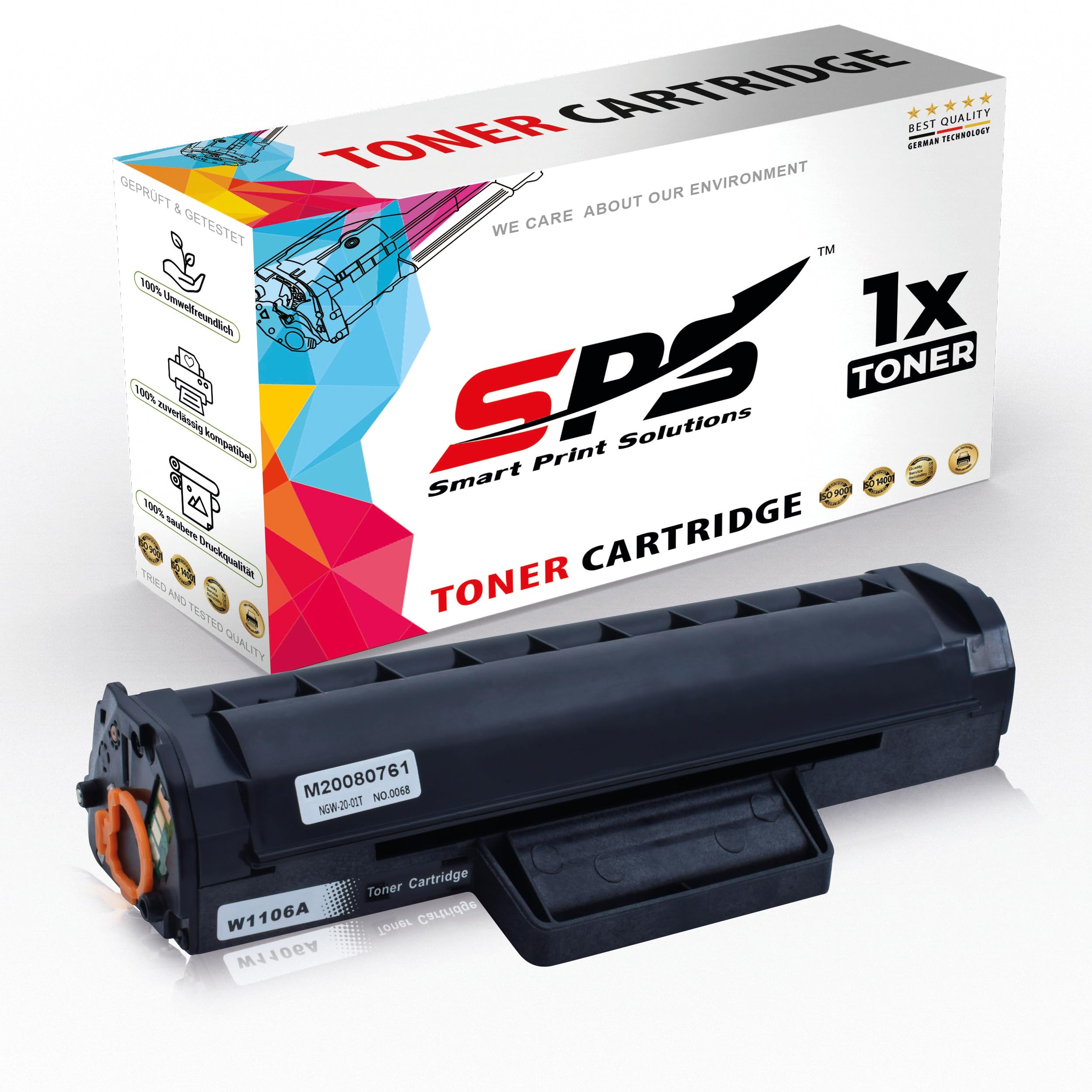 SPS Compatible Toner Cartridges for HP - W1106A 106A | Laser 107| 107A| 107R| 107W| 108| 108A| 108W| MFP 131| 131A| 133| 133PN| 135| 135A| 135AG| 135FNW| 135R| 135W| 135WG | 1x Black | 1,000 Pages