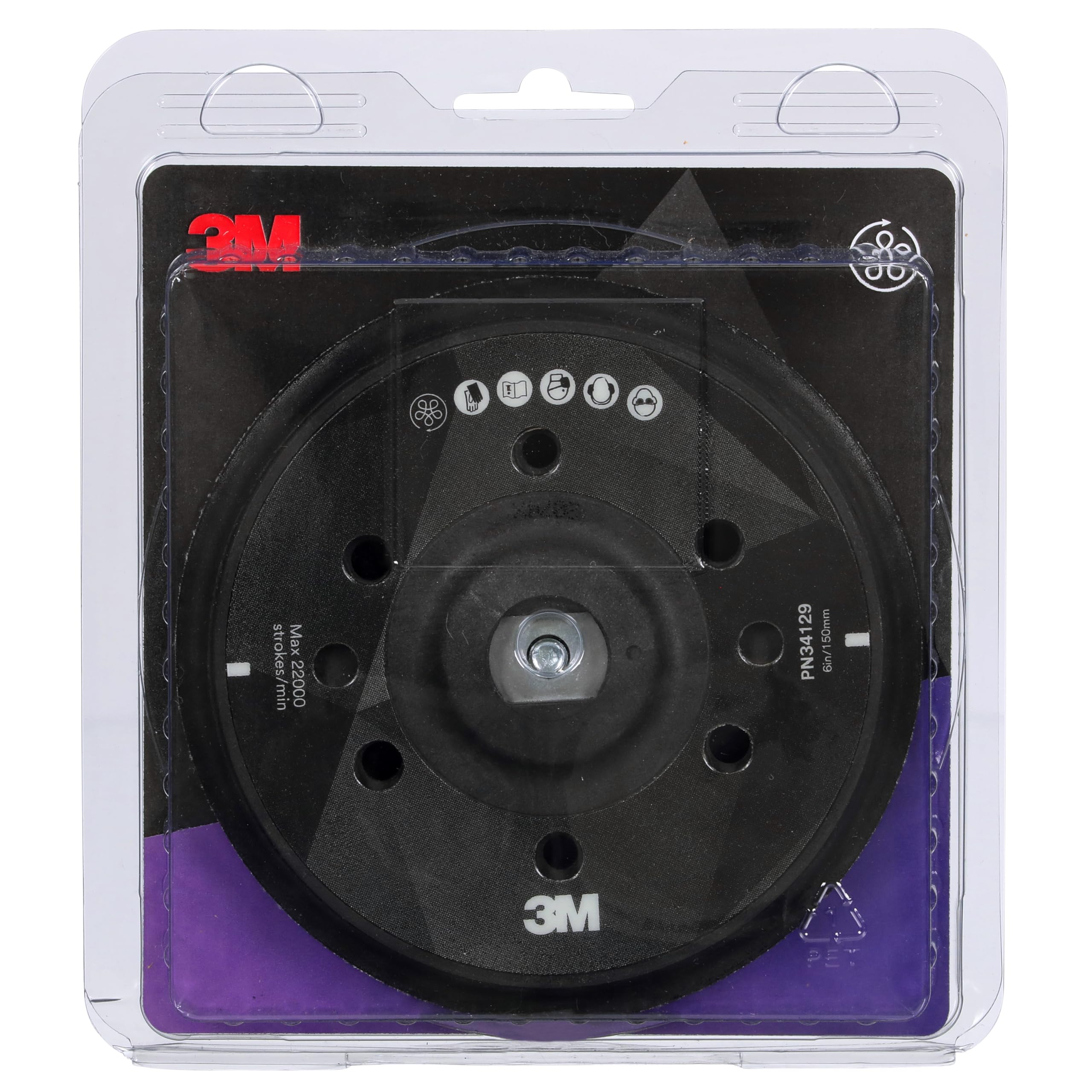 Platorello per lucidatrice rotorbitale 3M Perfect-It, 150 mm (6 in), 34129