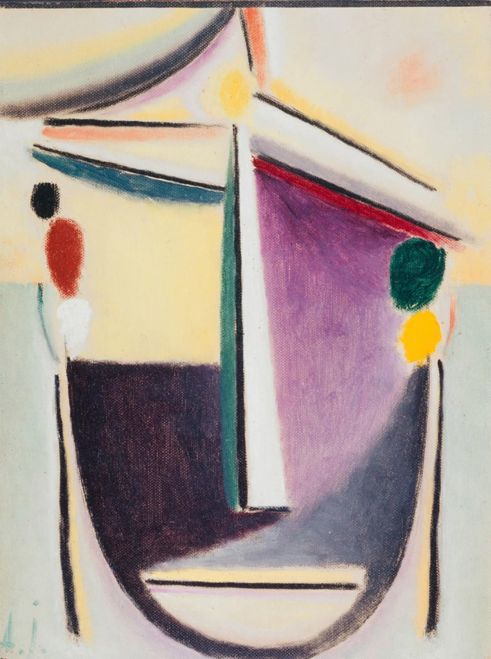 POSTERIIk Famous Animal Posters Vintage Picture Abstract Head Black Yellow Purple by Alexej Von Jawlensky Modern Wall Decor for Home Decor 60x90cm