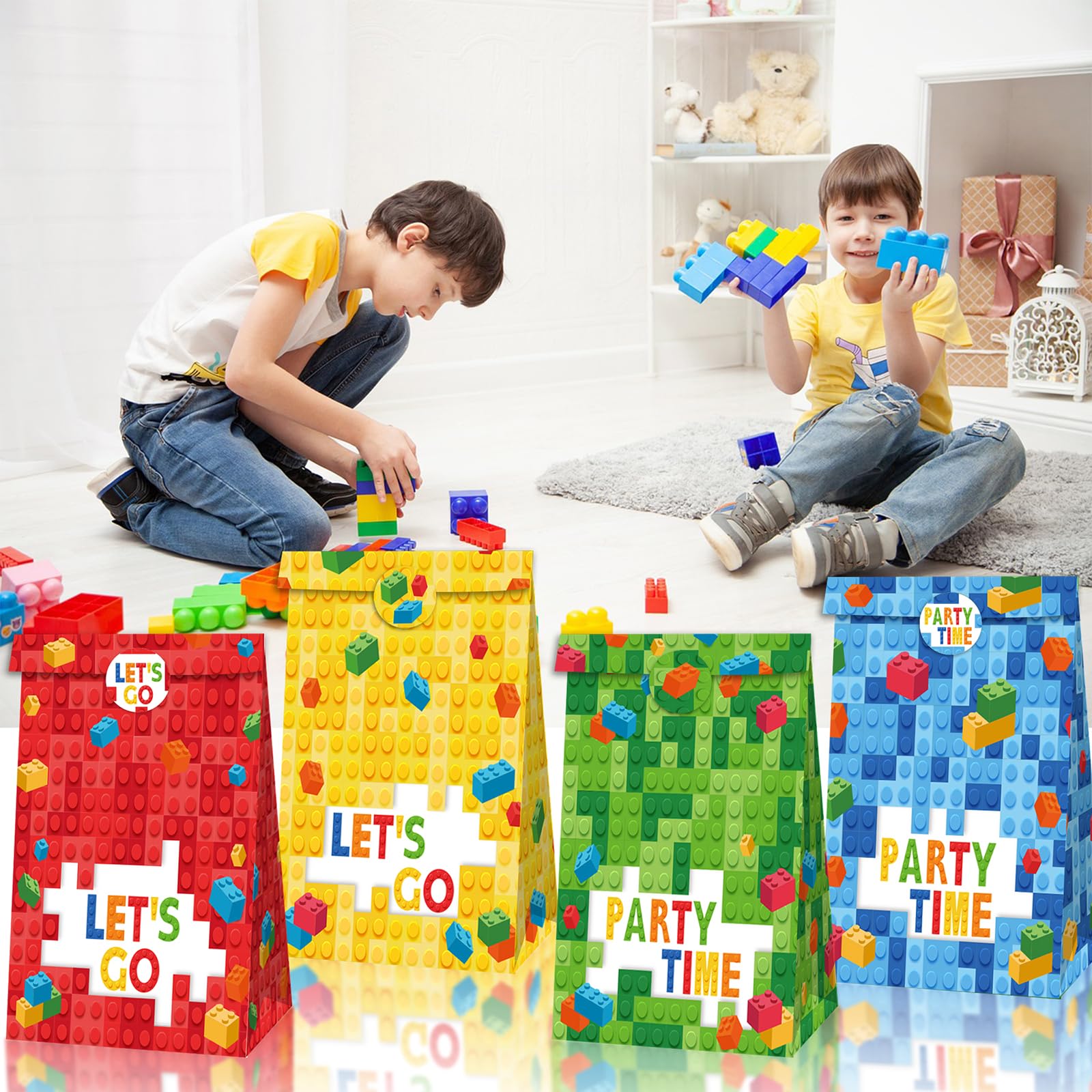 Bomboniere Compleanno Bambini | 12 Braccialetti + 12 Portachiavi | Theme Animato