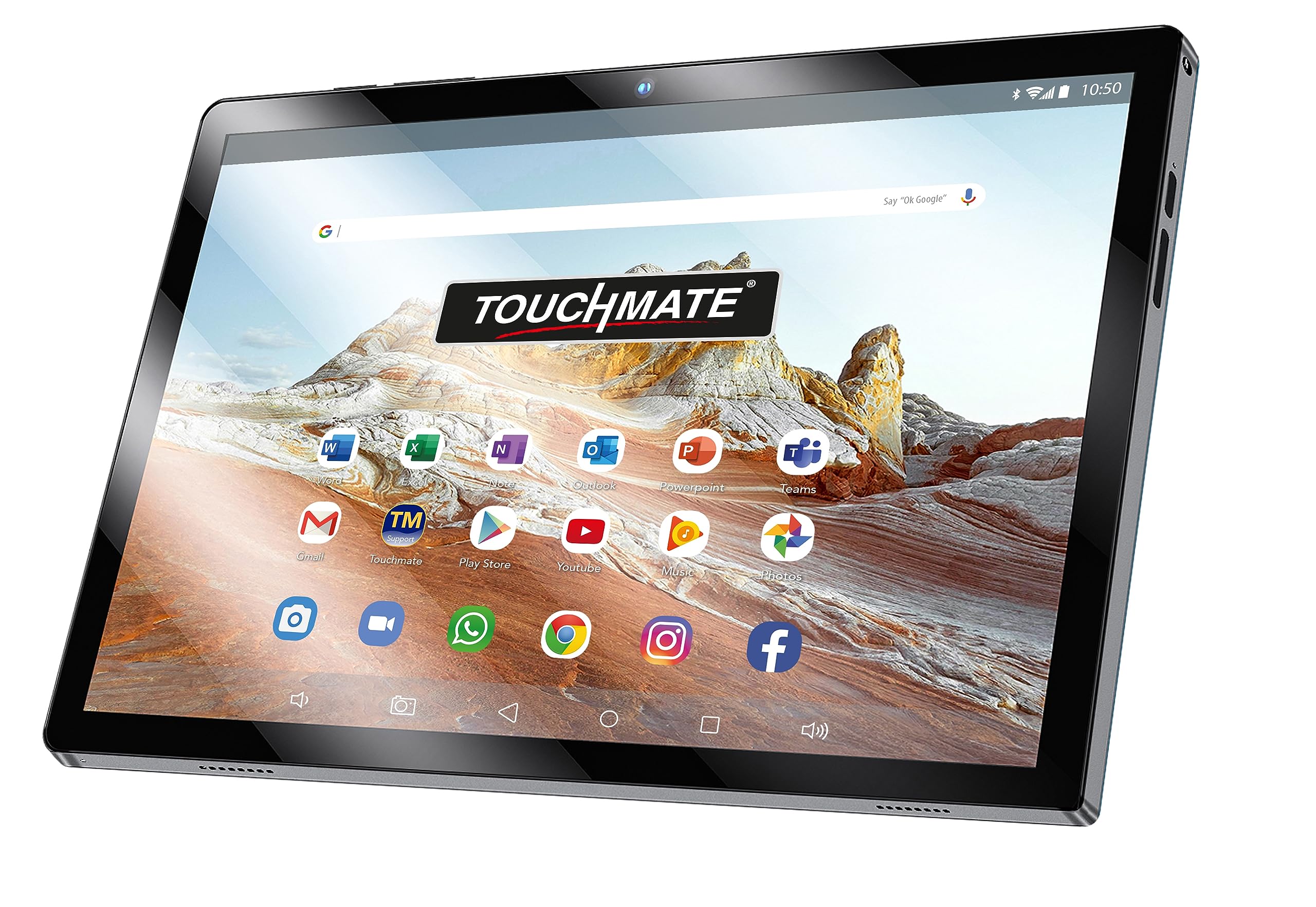 TOUCHMATE 10.1” HD Tablet with MS Office | 64GB Built-In Memory | 4GB RAM