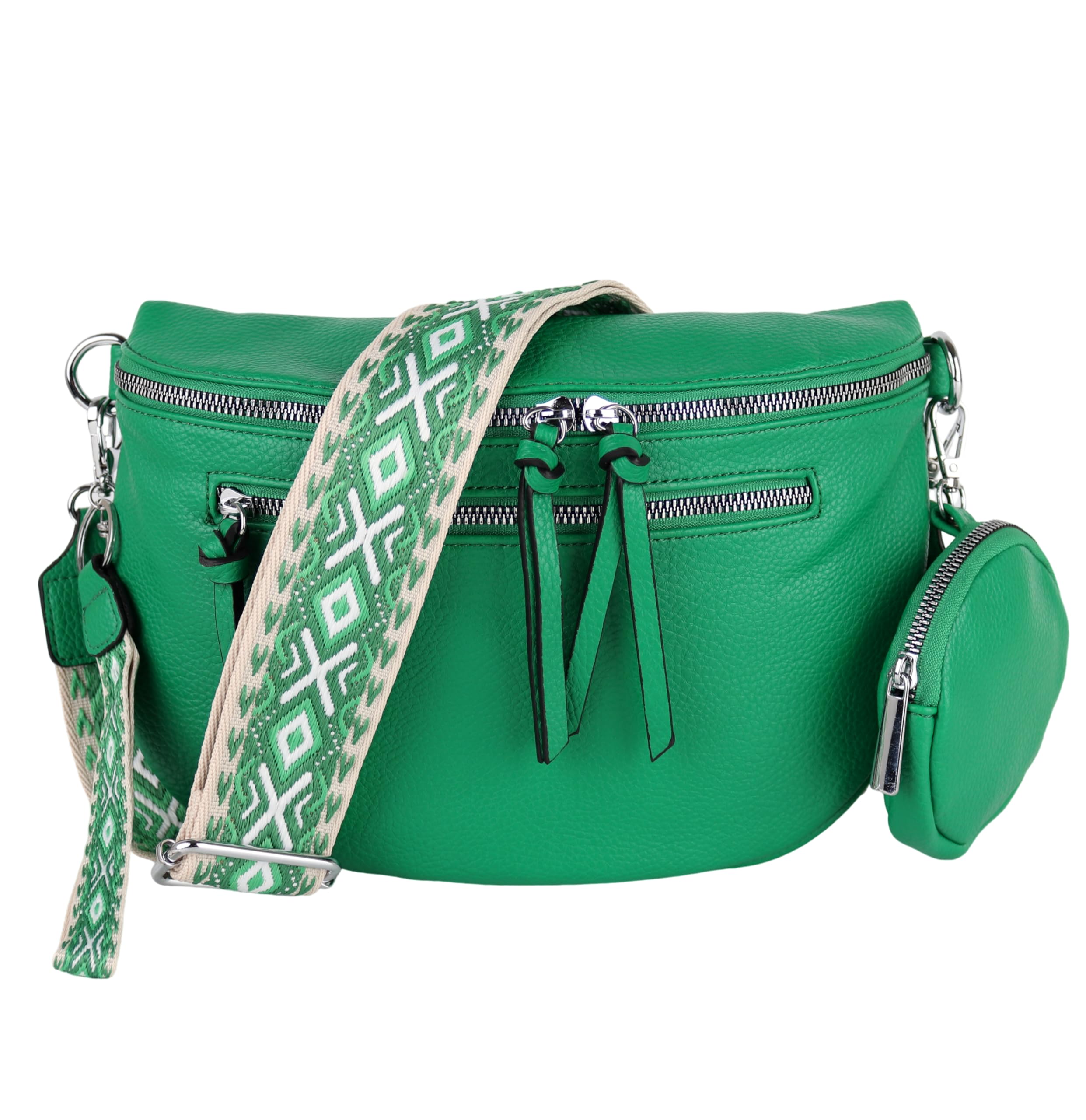 MIRROSI Bauchtasche Damen Crossbody Bag Veganes Leder 30x20x9cm