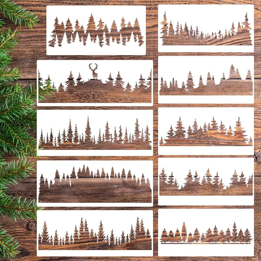 Amazon.com : Pine Tree Stencils Tree Stencil Forest Stencil Wood Burning Stencils Patterns Reusable Drawing Templates for Painting on Wood Wall Fabric Furniture : Arts, Crafts & Sewing amazon-com-pine-tree-stencils-tree-stencil-forest-stencil-wood-burning-stencils-patterns-reusable-drawing-templates-for-painting-on-wood-wall-fabric-furniture-arts-crafts-sewing
