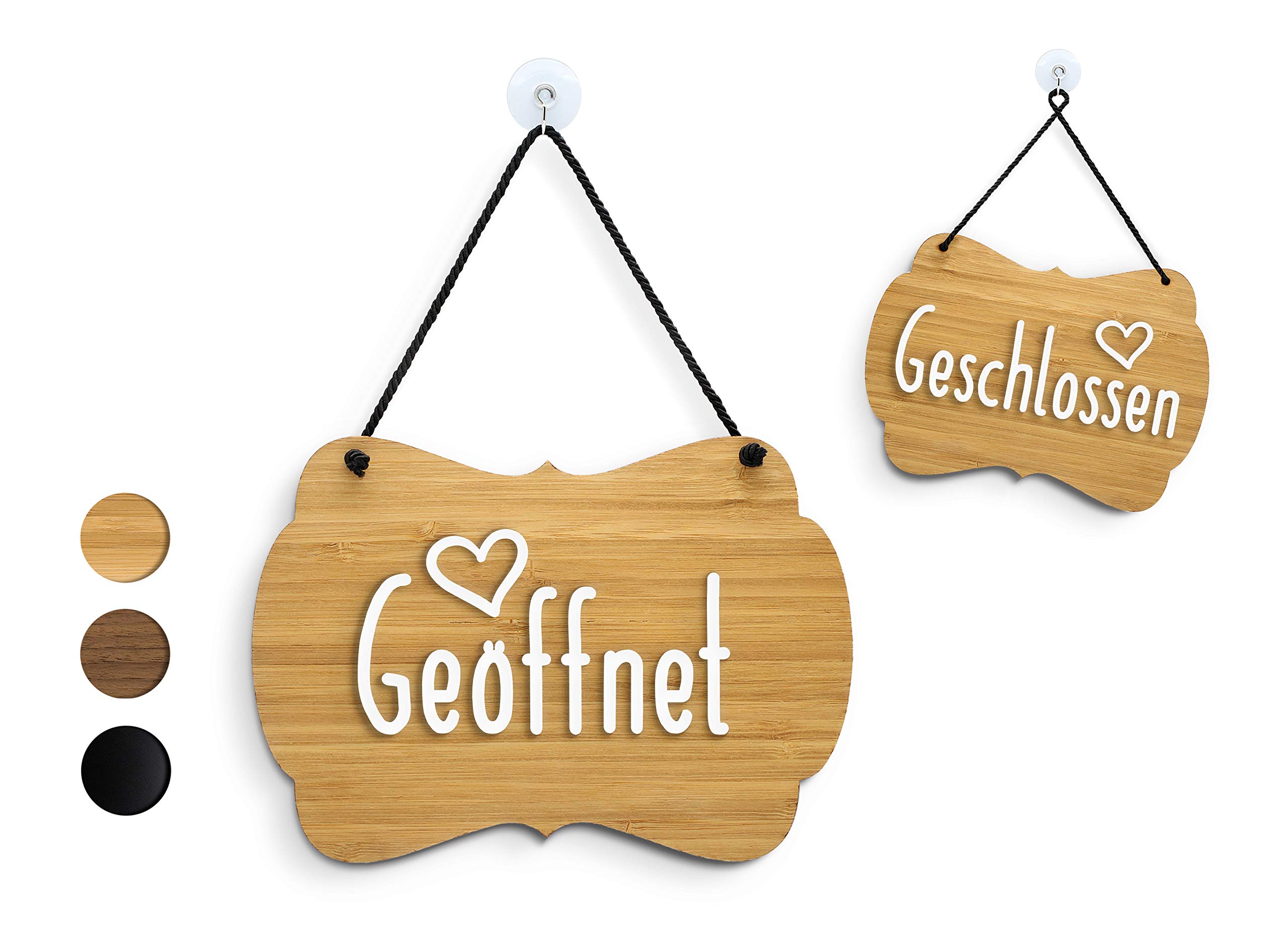 Signs - Shabby chic decor - Cartello Geöffnet/Geschlossen a rilievo [OC32] Insegna per porta vetrina ingresso di Bar, Pub, Ristorante o Negozio