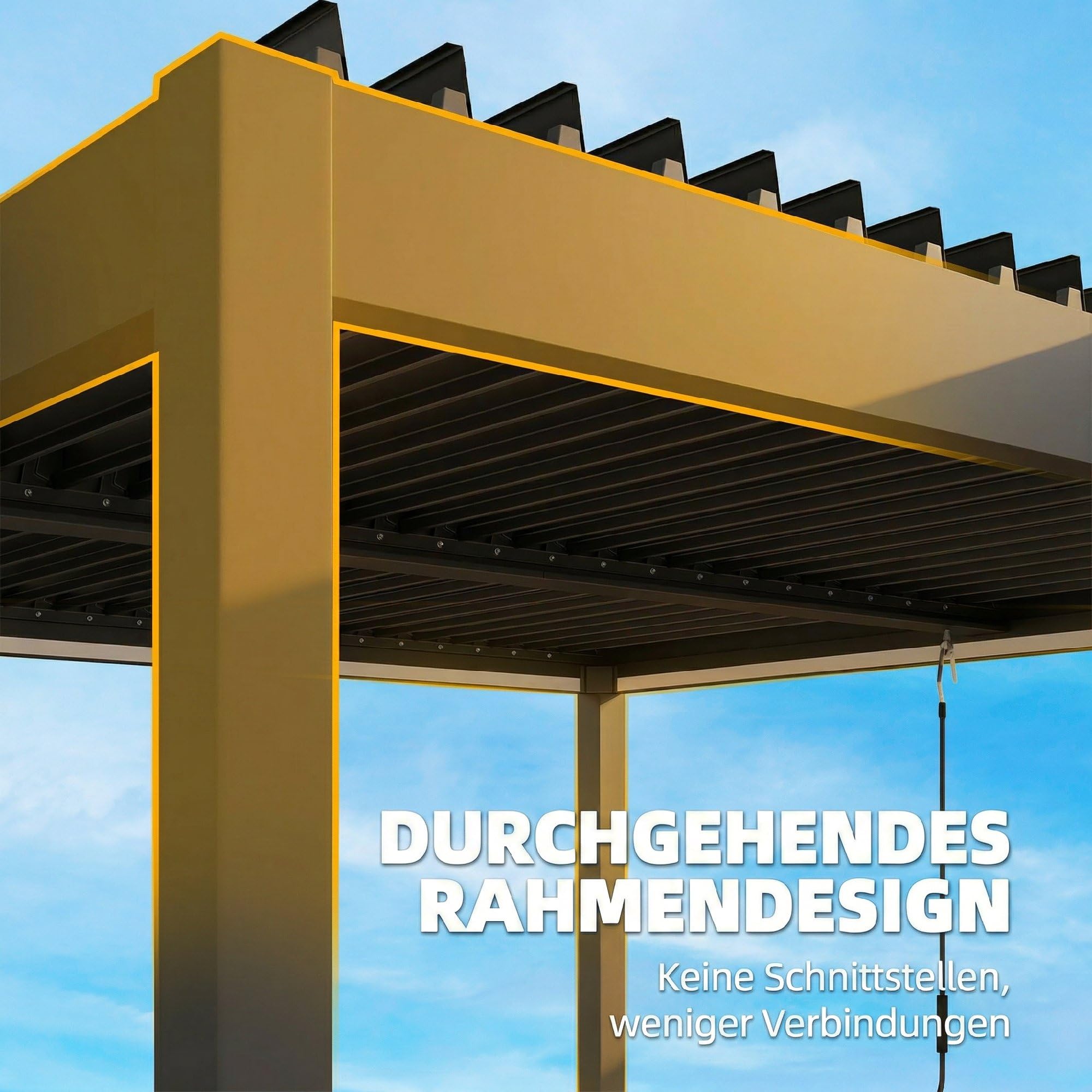 Outsunny Pergola 3x3m aluminiowa zadaszenie tarasu pawilon Ciemnoszary