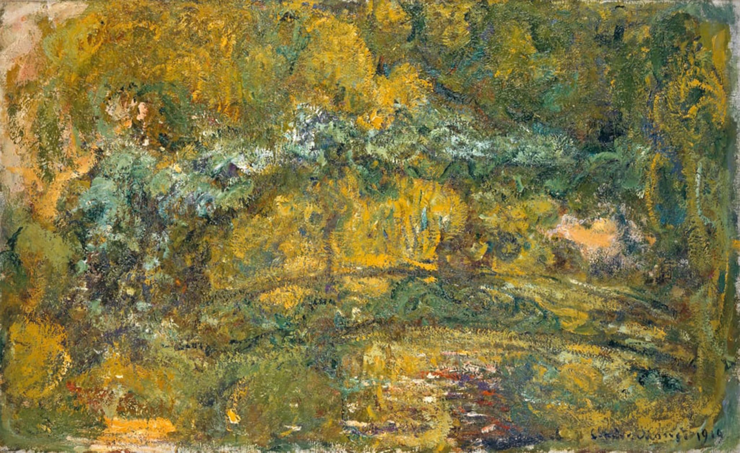 POSTERIIk Famous Modern Artwork Art Mural the Footbridge Over the Water Lily Pond by Claude Monet Oil Paintings Pictures for Home Decor 60x90cm