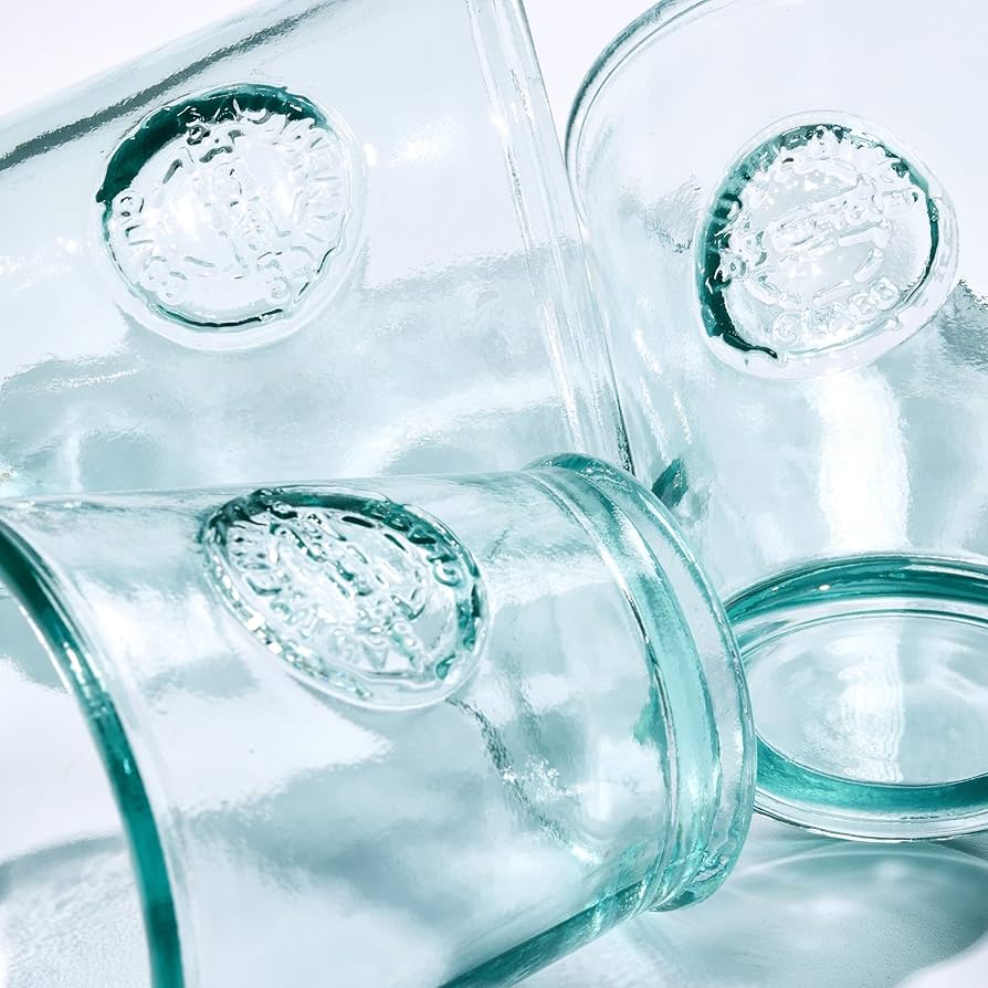 RECYCLED GLASS MADE IN SPAIN グリーン系ボトル3個 RECYCLED GLASS MADE IN SPAIN グリーン系ボトル3個 RECYCLED