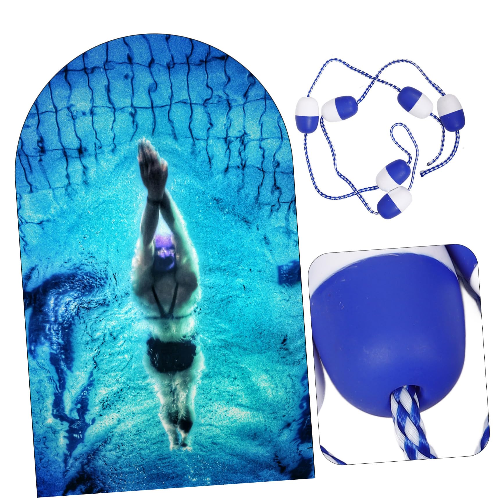 Línea de Flotantes para Piscina de 3 Metros con Bolas de 7 Cm