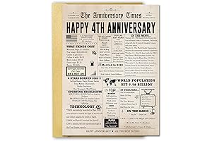 Thoughtful 4th Anniversary Card: A Lasting Keepsake for Your Beloved