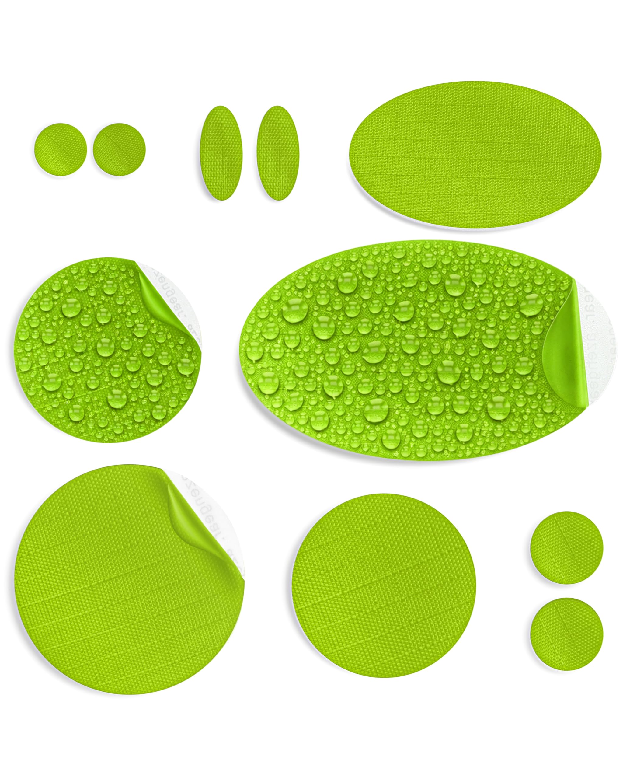 Azengear Green Jacket Repair Patches - Waterproof, Self-Adhesive, Tear-Cold-Heat-Resistant