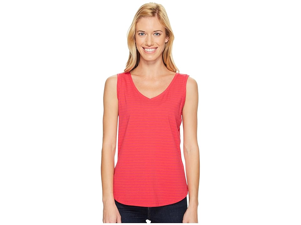 

Royal Robbins Active Essential Stripe Tank Top (Punch) Women's Sleeveless