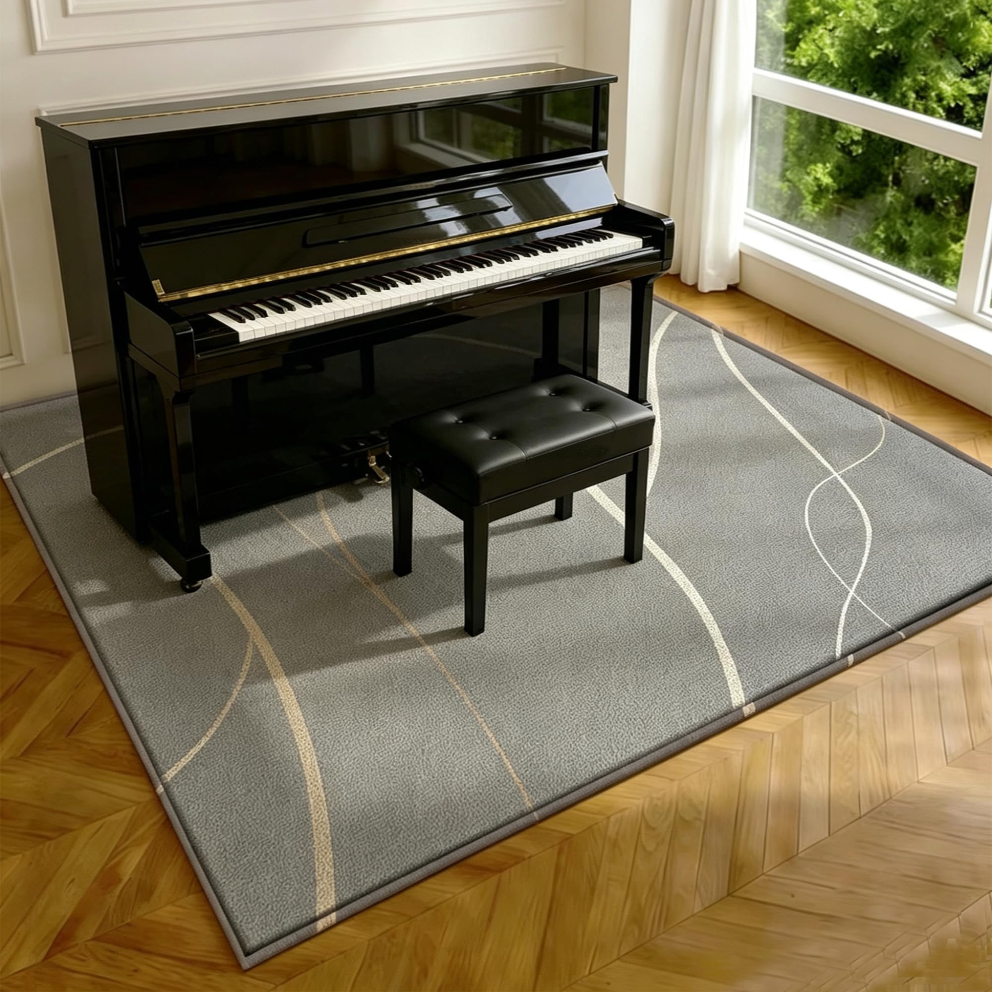 Tappeto a Tamburo Insonorizzante, Tappeto Batteria Elettronica, Tappetino Acustica per Batteria e Percussioni, Tappeti Antiscivolo per Batteria Elettroniche Rullante Acustica Grancassa 150 x 120 cm