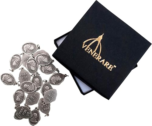 Miniatura 2 de Medalla a Granel Lote de 20 Colgante de Santo de Metal (Padre Pio), Metal