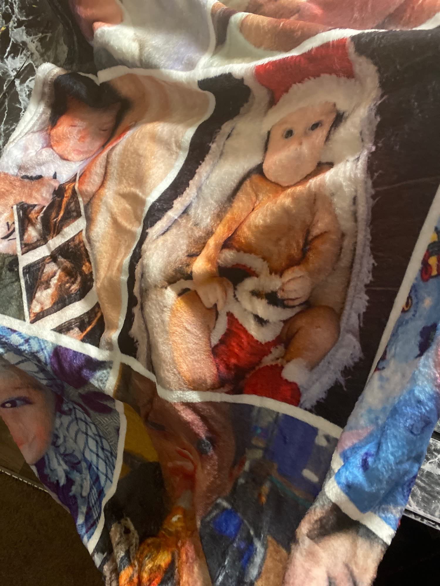 HWLY Coperta personalizzata con collage di 15 foto, con testo, collage, coperta, regalo personalizzato per compleanno, matrimonio, festa del papà, per