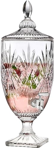 Godinger Dispensador de bebidas heladas, colección Dublin Crystal - 1 galón