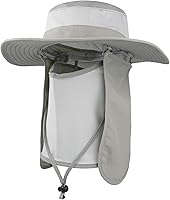 Vista 10 de Outdoor Sun Hat UPF 50 Protection Waterproof Fishing hat Face Cover Summer Neck Flap Hat