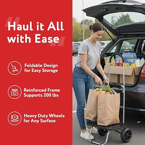 Miniatura 4 de dbest Products Carro utilitario de jardín de hardware negro de la carretilla de la carretilla más grande de la carretilla