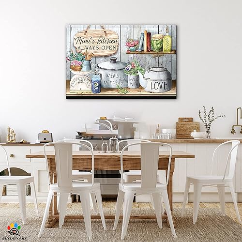 Miniatura 9 de Lienzo decorativo para pared de cocina, cuadros rústicos de cocina para decoración de pared, fotos de cocina de granja para cocina, imagen