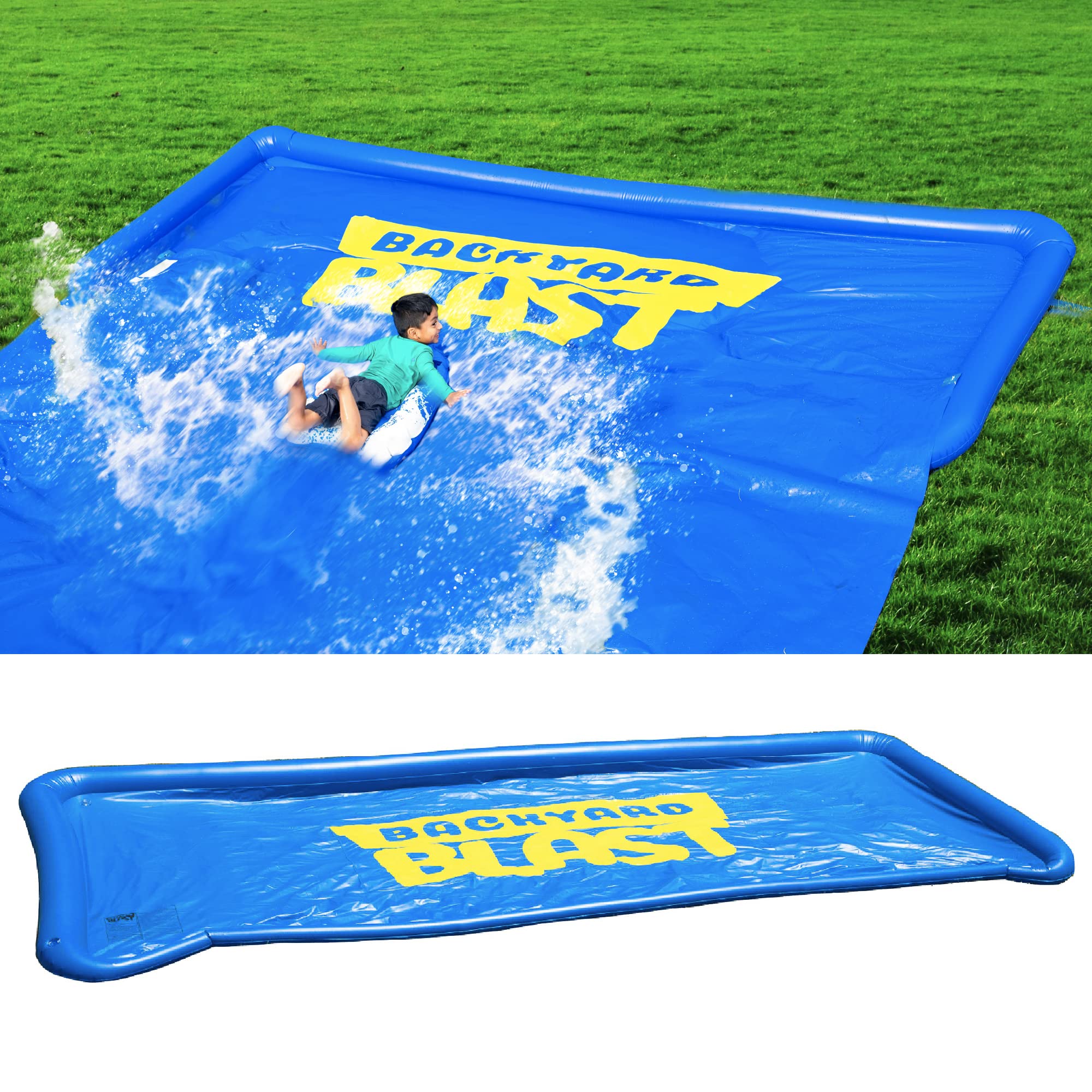 BACKYARD BLAST 14’ x 6’ Splash Zone, Water Slide Splash Pad Accessory