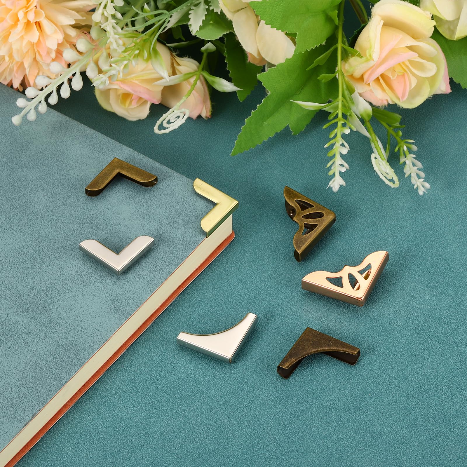 Ultnice, Protezione Per Gli Angoli Dei Libri, In Metallo, Da 14 Mm, Per - Foto 2