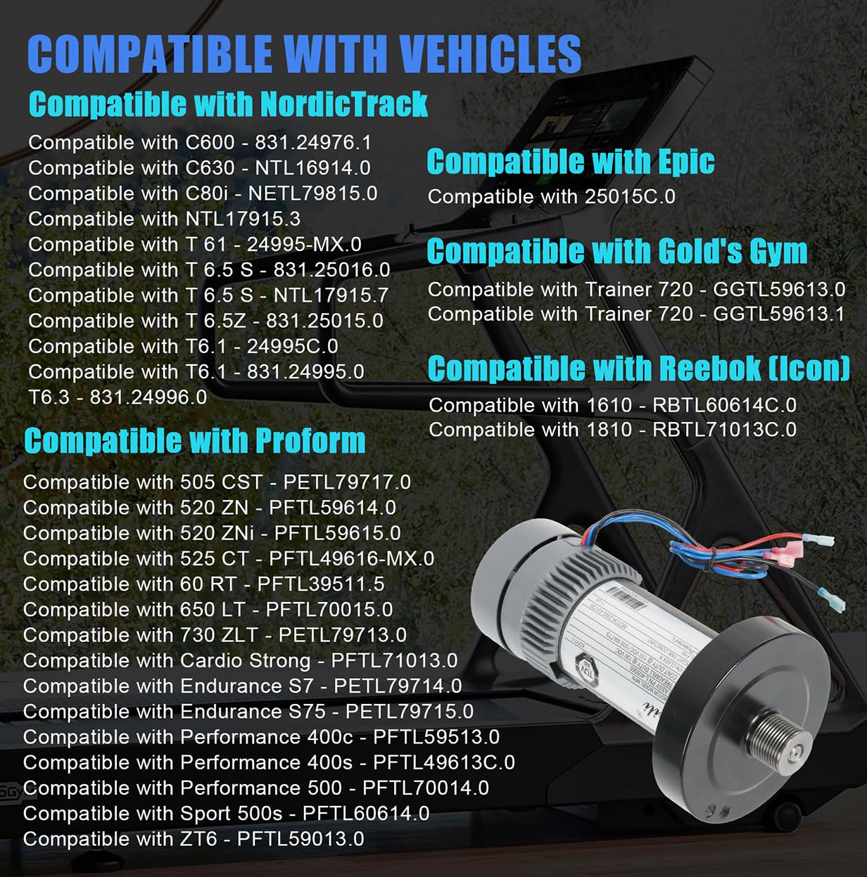 M-405565 Treadmill DC Drive Motor with Flywheel, 2.80 HP DC 1939W Replacement for NordicTrack & ProForm Compatible with 314571, 362190, 356334, 405618, 349568, C3364B4370M