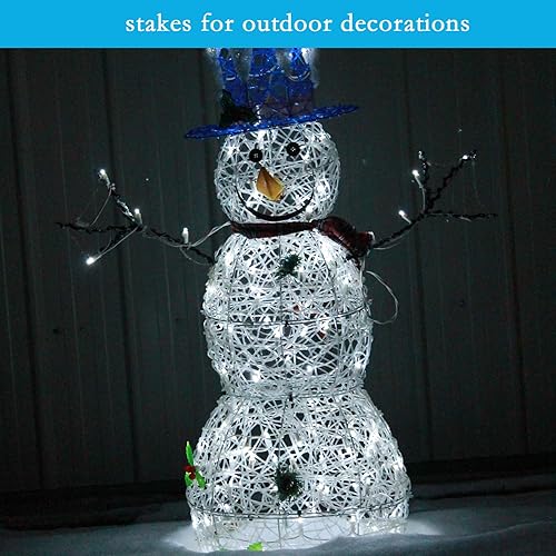 Miniatura 7 de Estacas galvanizadas de 4, 8 y 12 pulgadas, 20100 estacas de metal para jardín, estacas de tierra resistentes de calibre 11 para decoración, estacas