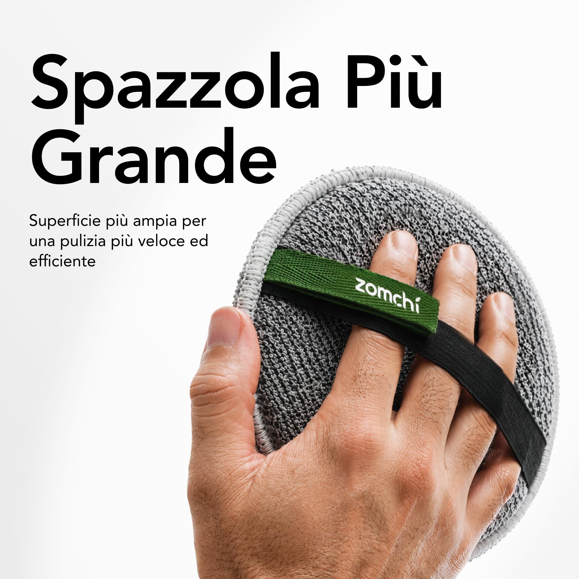 ZOMCHI Spugna Esfoliante Corpo, Grande a Doppia Texture, lato Morbido e lato Ruvido per Peeling Intensivo, Spugna Scrub Corpo con Cordino per Appendere (Confezione da 2)